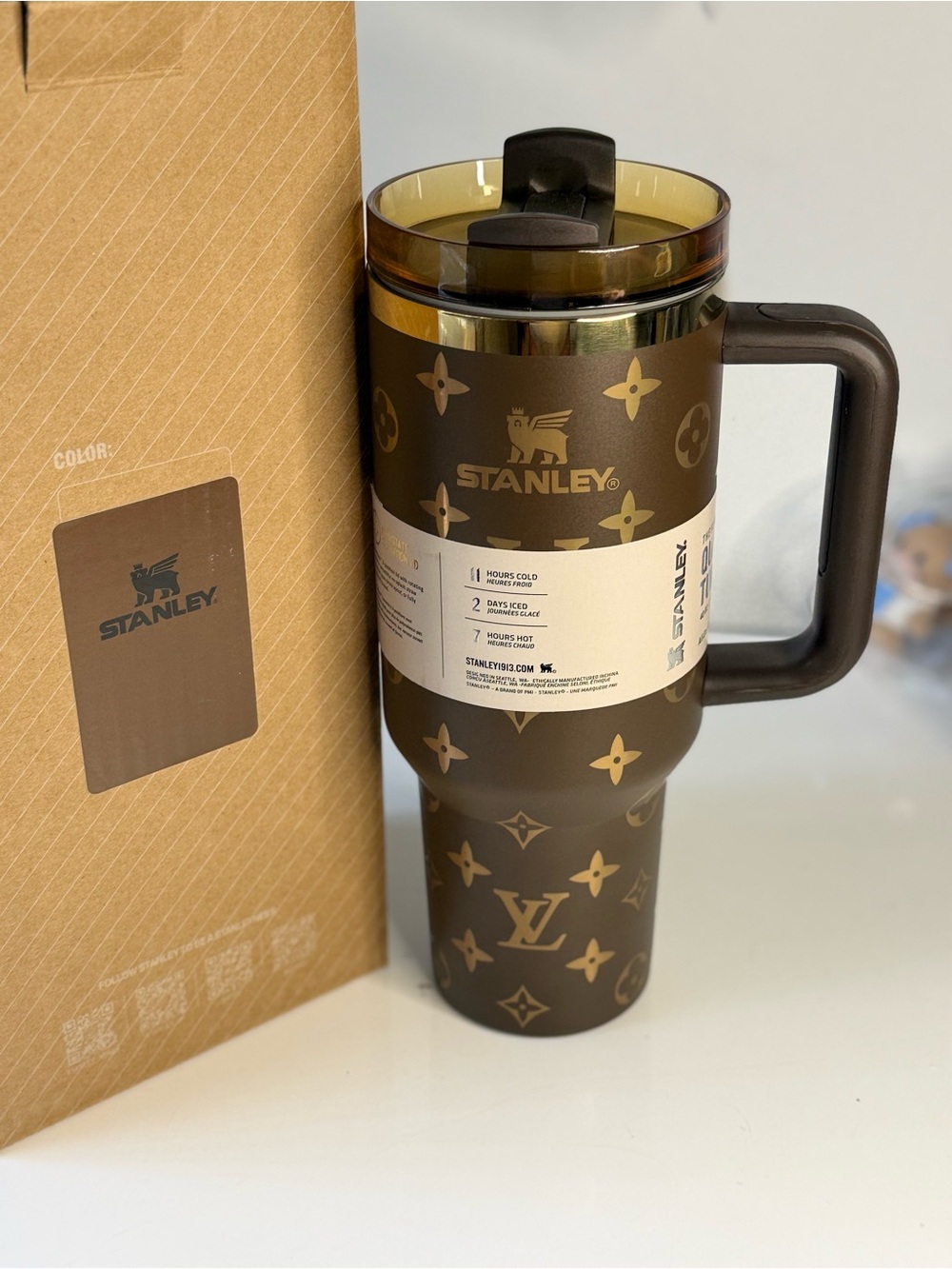 Stanley Brown and Gold Travel Tumbler 40 oz . New! - Picture 2 of 5